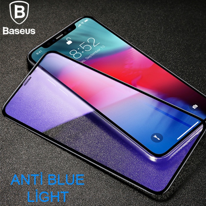 Baseus İphone 11 Pro- X-Xs 0.3mm Rigid Edge Anti Blue Light Kırılmaz Cam Koruyucu