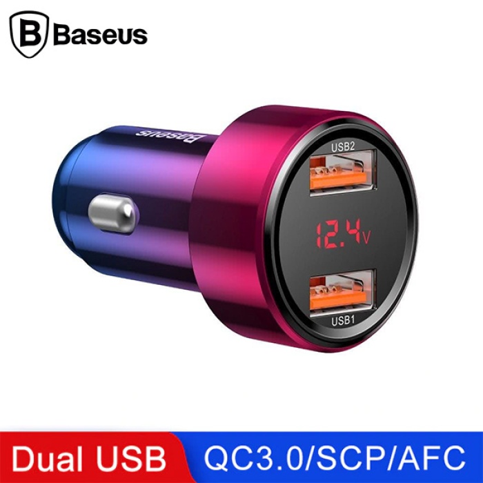 Baseus 45w Hızlı Şarj 4.0,3.0 Dual Usb Çıkışlı Araç Şarj Başlık