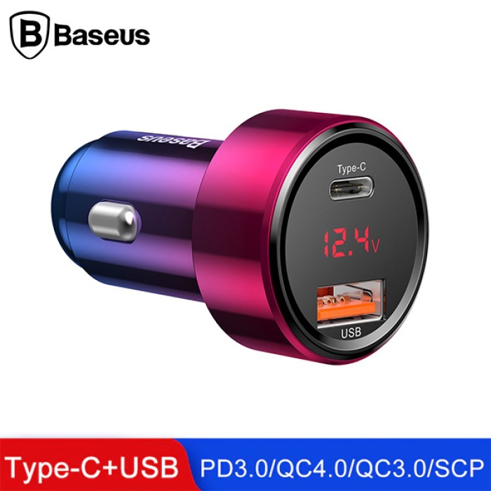 Baseus 45w Hızlı Şarj 4.0,3.0 1 Type C+usb Pps Araç Şarj Başlık