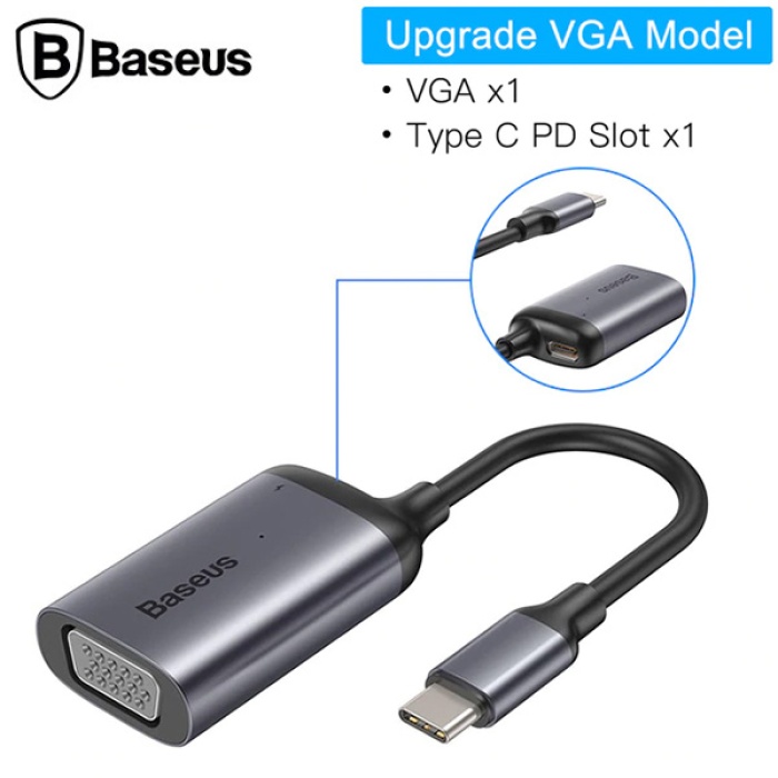 Baseus Enjoyment Series Type-C to VGA HUB Çevirici Adaptör