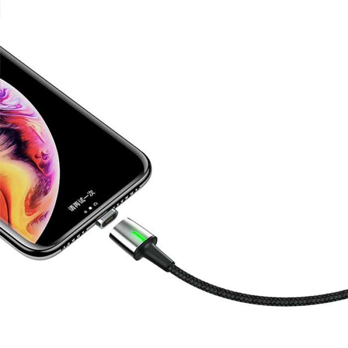 Baseus Zinc Magnetic Usb Kablo Şarj İPhone 11-7-8-XS-XR Başlık 2.4A 1Metre