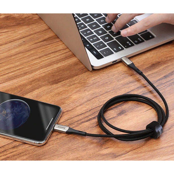 Baseus Horizontal USB Type-C PD18W iPhone 12-11 PRO,XR XS MAX  Hızlı Şarj Kablo 1Metre