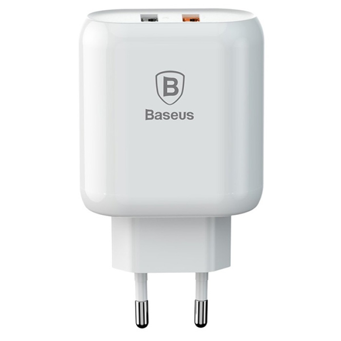 Baseus Bojure Series Dual-USB QC 3.0 18W Hızlı Şarj Aleti Başlık