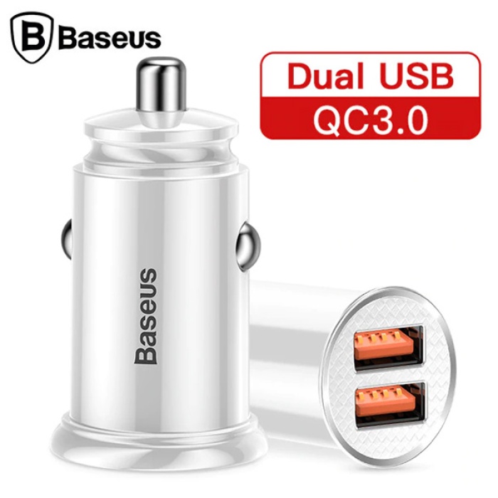 Baseus Circular Plastic A+A 30W Dual QC3.0 Hızlı Araç Şarj Cihazı CCALL-YD0