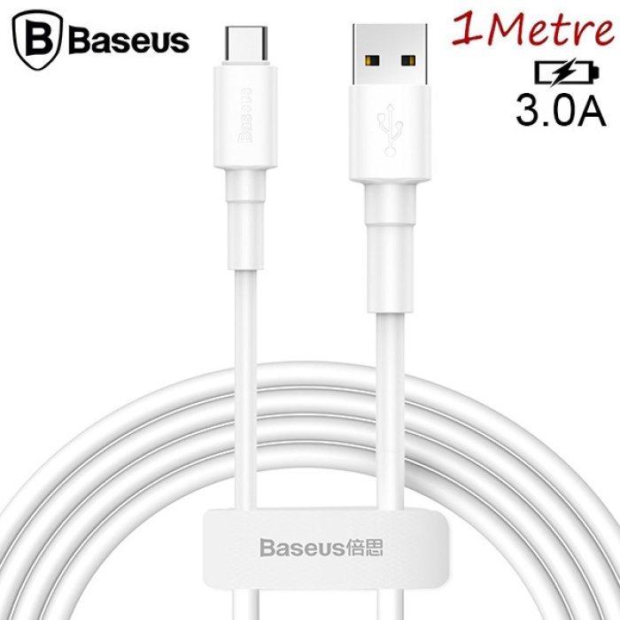 Baseus Mini White USB Type-C 3.0A Hızlı Şarj Usb Kablosu 1metre