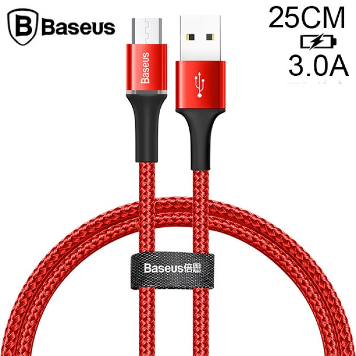 Baseus halo Mikro Usb 3A Hızlı Şarj 0.25CM Kısa Power Bank için Şarj Kablosu