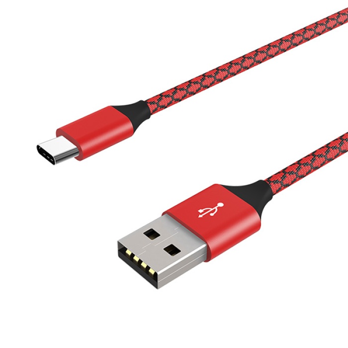 Ally Usb TYPE C 3.0A Hızlı Kopmaz Halat Usb Şarj Kablosu 1M