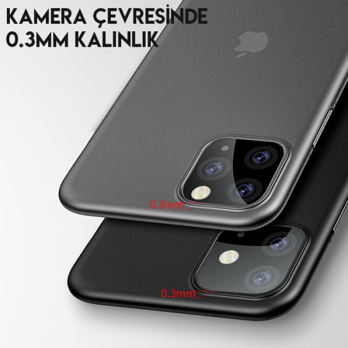 Baseus Wing Case İPhone 11 Pro 5.8 2019 Ultra İnce Lux Mat Şeffaf Kılıf