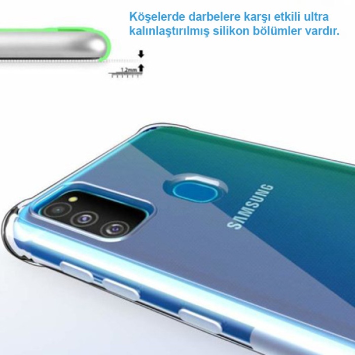 Samsung Galaxy M30S Anti-Drop Darbe Emici Silikon Kılıf