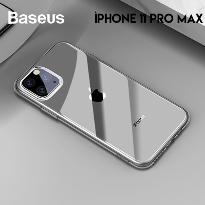 Baseus Simplicity Series iPhone 11 Pro Max 6.5 Kılıf Şeffaf Gel Silikon Kılıf