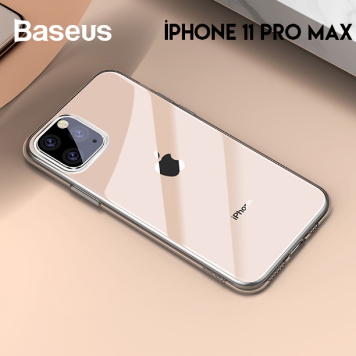 Baseus Simplicity Series iPhone 11 Pro Max 6.5 Kılıf Şeffaf Gel Silikon Kılıf