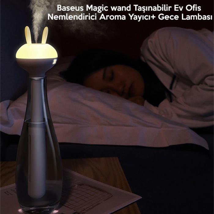 Baseus Magic wand Ev Ofis Nemlendirici Aroma Yayıcı+ Gece Lambası