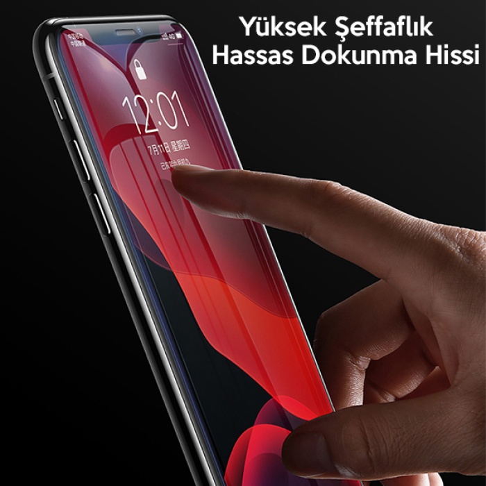 Baseus İPhone 11 Pro- X-XS 0.3mm Ful Tempered Cam Ekran Koruyucu 2 Adet Set