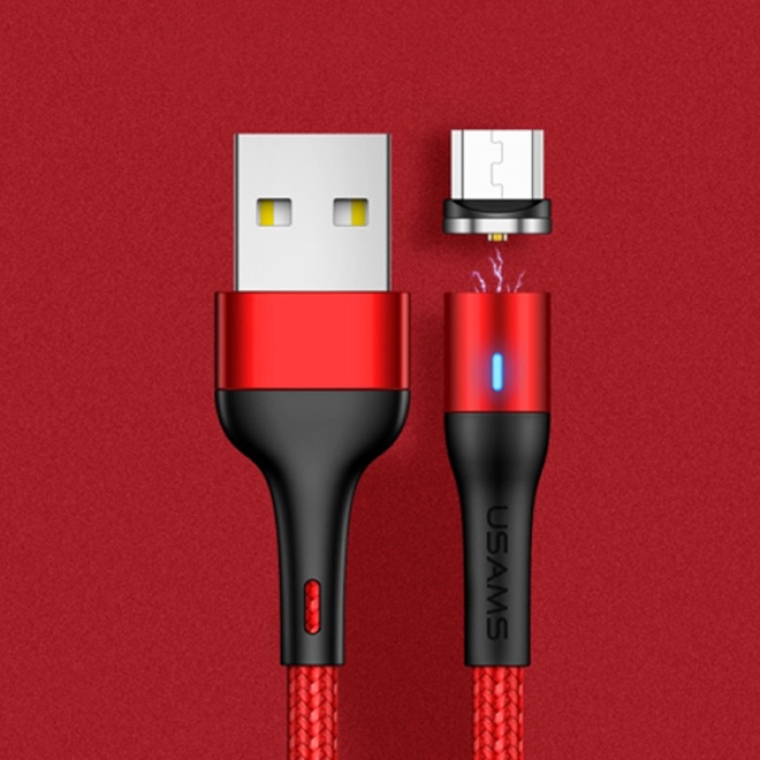 USAMS Mıknatıslı Şarj Başlık Mikro usb Şarj Kablosu