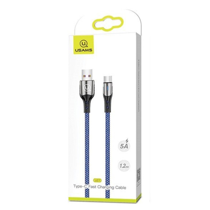 USAMS Type-C 5A Flash Hızlı Şarj Usb Kablosu Nylon Braided