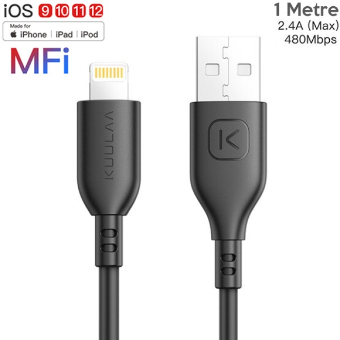 KUULAA 1M MFI Sertifikalı 2.4A İPhone 11,11Pro XS XR-8 Usb kablo