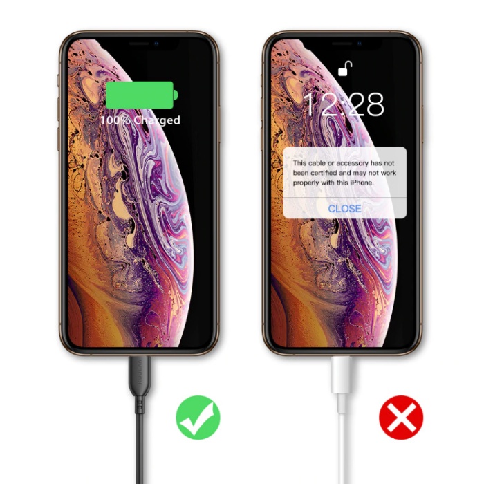 KUULAA 1M MFI Sertifikalı 2.4A İPhone 11,11Pro XS XR-8 Usb kablo