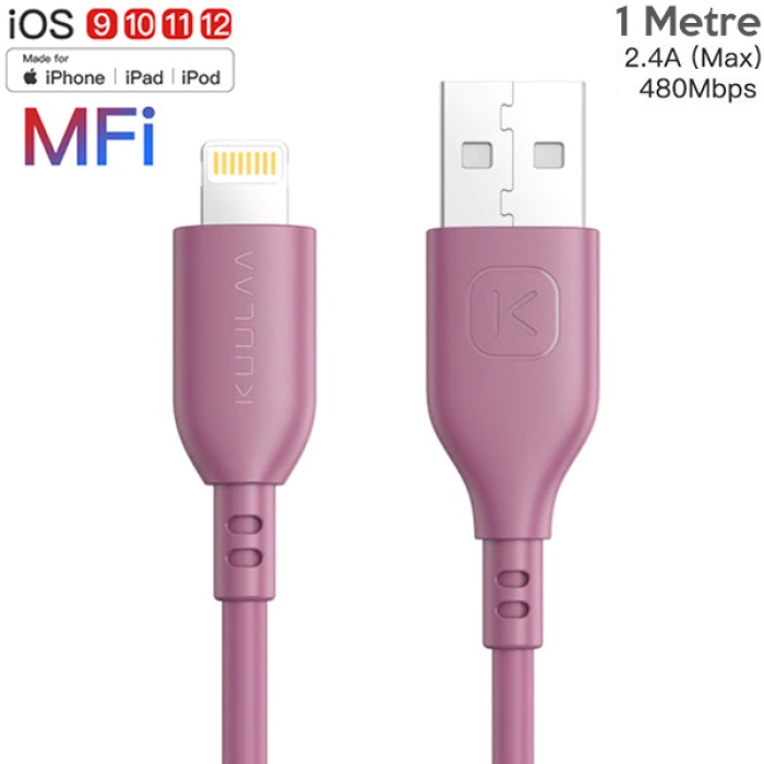 KUULAA 1M MFI Sertifikalı 2.4A İPhone 11,11Pro XS XR-8 Usb kablo