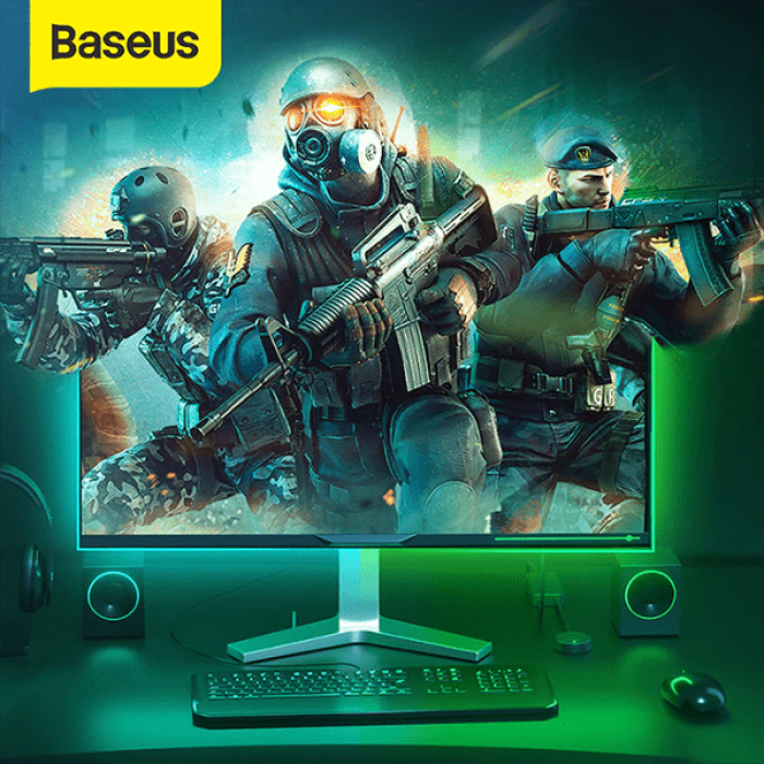 BASEUS Game Light RGB 5050 Esnek Oyuncu Pc LED Şerit Işık 5W1,5 m