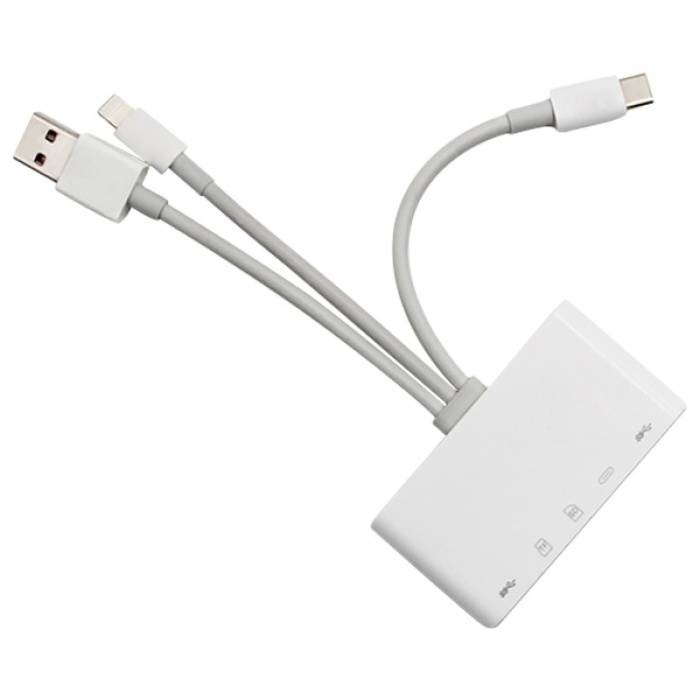 Universal 3 İN1  İPhone+Usb C+ Usb A Kamera Okuyucu Kart Okuyucu