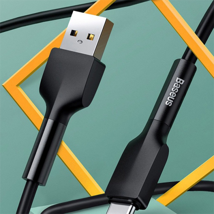 BASEUS Silica Gel USB Type-C 3.0A Hızlı Şarj  Usb Şarj Kablosu 1M