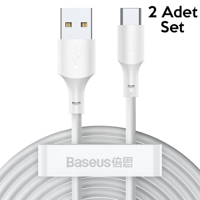 Baseus Wisdom USB Type-C 40W Şarj USB Şarj Kablosu 2Adet Set 1.5metre