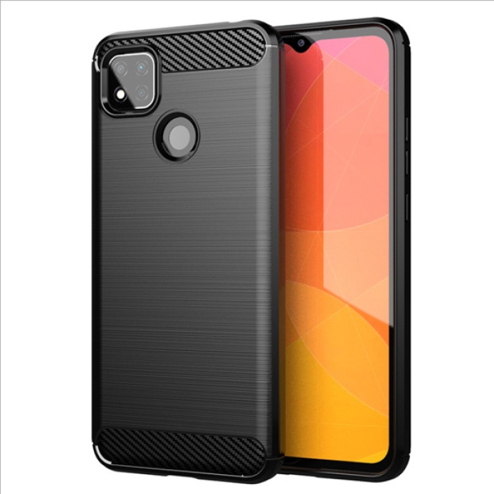 Xiaomi Redmi 9C Brushed Carbon Fiber Silikon Kılıf