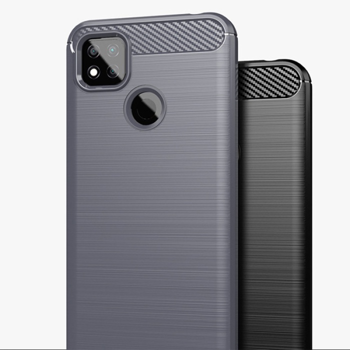 Xiaomi Redmi 9C Brushed Carbon Fiber Silikon Kılıf