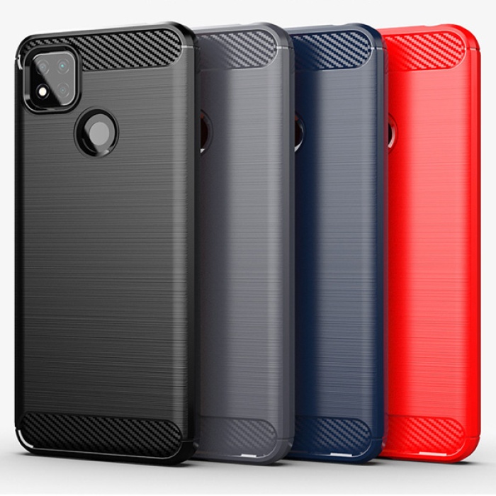 Xiaomi Redmi 9C Brushed Carbon Fiber Silikon Kılıf