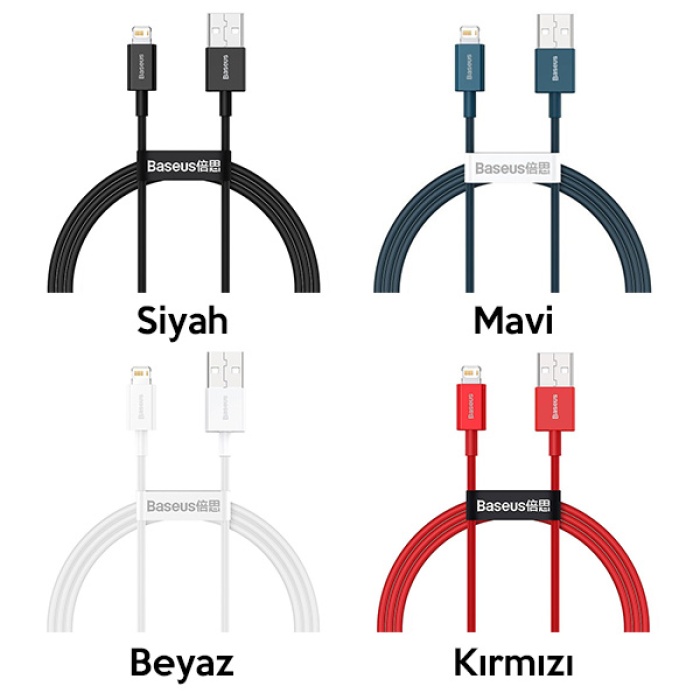 Baseus Superior Series USB to Lightning  iPhone Hızlı Şarj Kablosu 2 Metre 2.4A