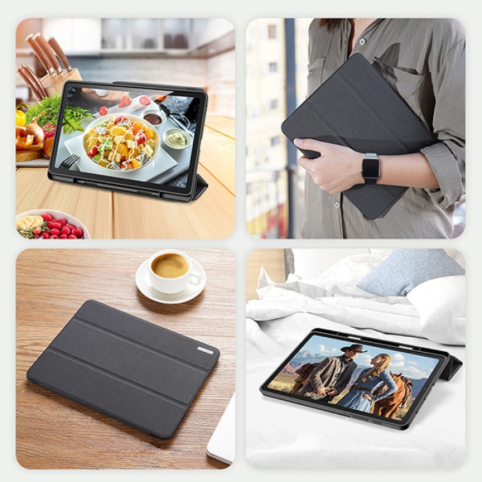 DUX DUCİS SM Galaxy Tab S6 Lite (P610-P615) Kılıf Soft Tpu Mıknatıslı Domo Series Kılıf