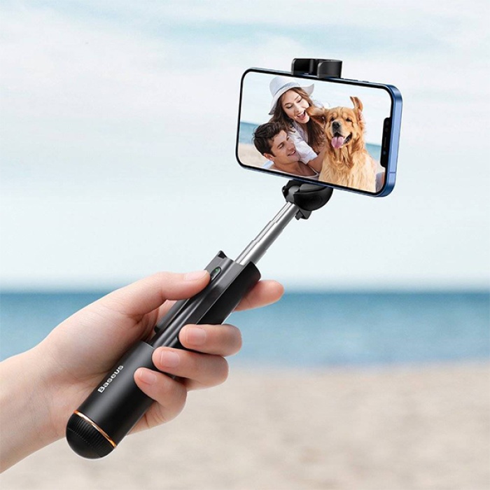 Baseus Mini Bluetooth Teleskobik Katlanabilir Selfie Stick Kablosuz Monopod