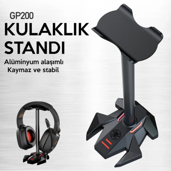 PLEXTONE GP200 Oyuncu Kulaklık Standı - Kulaklık Askısı - Kulaklık Tutacağı