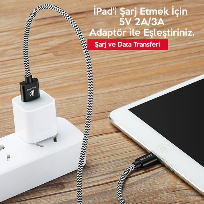 Dux Ducis K-One Cable İPhone  Usb Şarj Kablosu 1 METRE