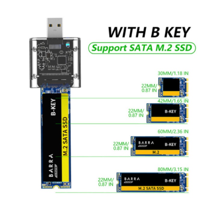 M.2 Sata USB 3.0 Gen1 SSD 5Gbps Yüksek Hızlı SSD Harddisk Kutusu