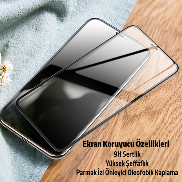 İPhone 11 Pro 2İN1 Full Glue Tempered Cam Ekran Koruyucu +Kamera Lens Set