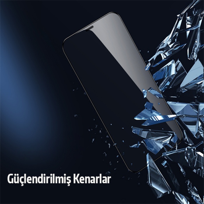 İPhone 12 Pro 2İN1 Full Glue Tempered Cam Ekran Koruyucu +Kamera Lens Set