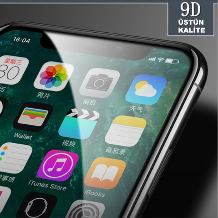 GOR iPhone 11 Pro - XS - X 5.8 9D Hardening Tempered Full Cam Ekran Koruyucu