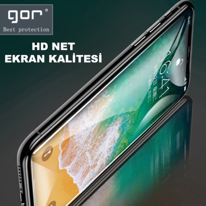 GOR iPhone 11 Pro - XS - X 5.8 9D Hardening Tempered Full Cam Ekran Koruyucu