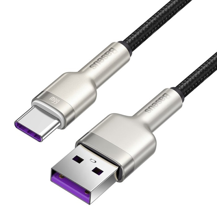 Baseus Cafule 66W Metal USB to Type-C Hızlı Şarj Kablosu 25cm