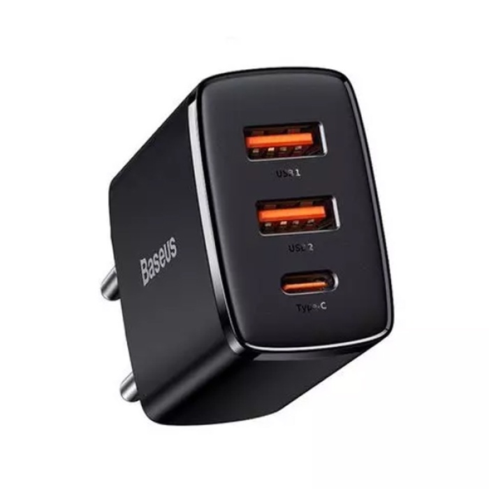 Baseus Compact 30W 2 USB + TYPE-C Çıkışlı Hızlı Şarj Başlığı