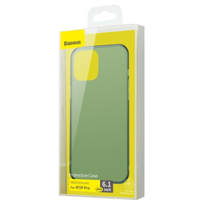 Baseus Frosted Glass iPhone 12 -12 Pro Shockproof Koruyucu Kılıf