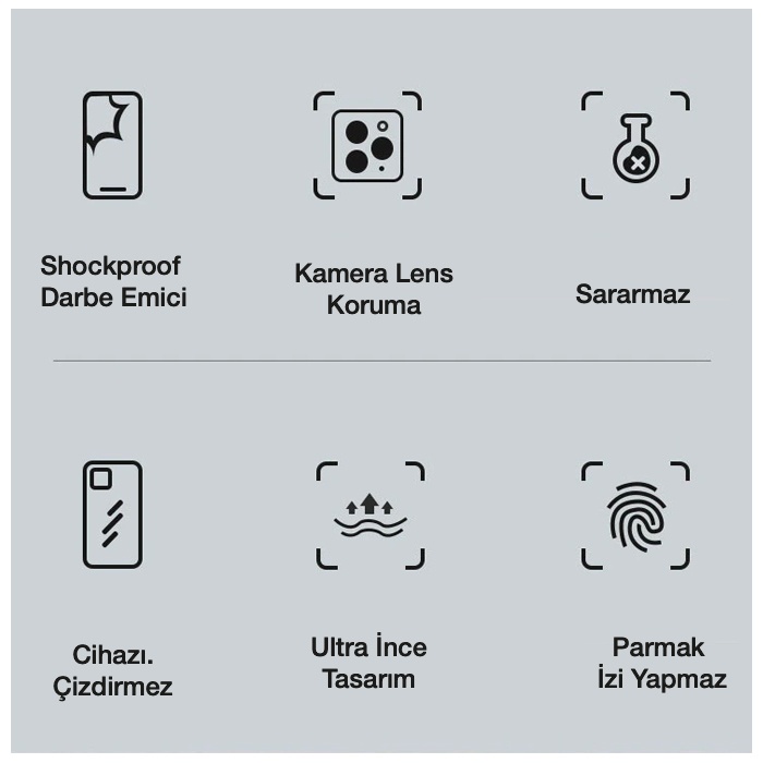 SM Galaxy S21 - S30 Kamera Korumalı Premium Silikon Kılıf