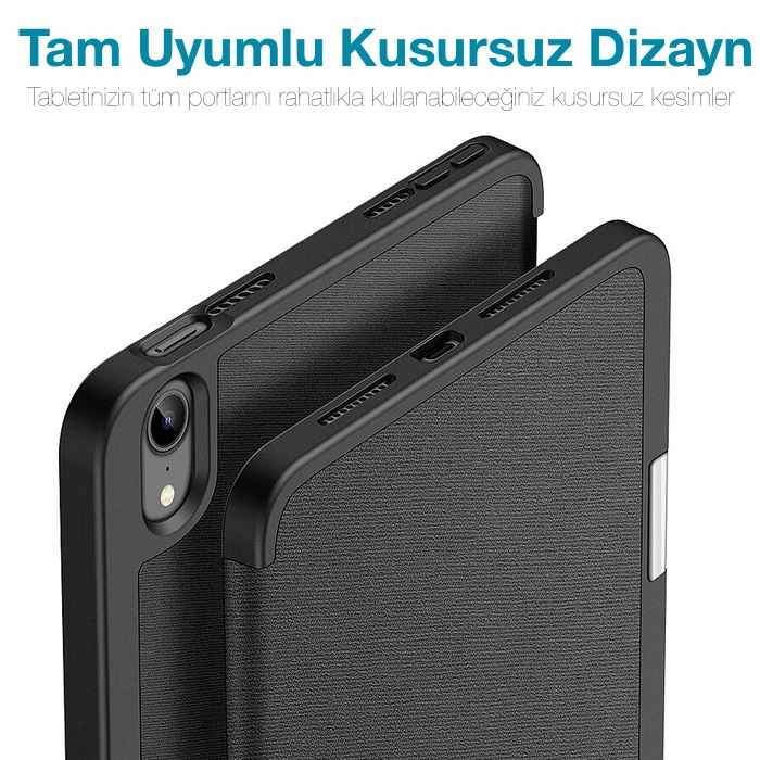 Dux Ducis iPad Mini 6 (2021) Kılıf Kalem Bölmeli Standlı Domo Series