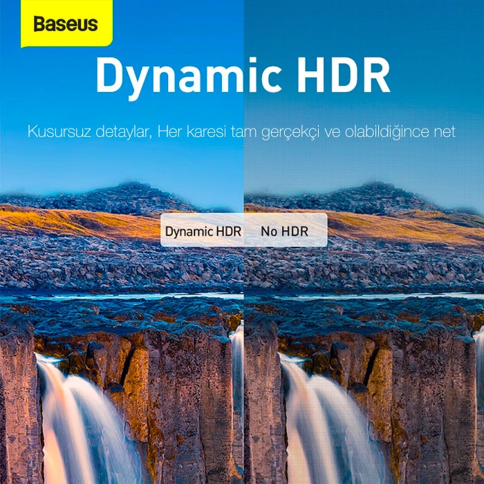 Baseus HD Series 8K HDMI to HDMI 2.1V HDMI 120hz Kablo 3 Metre