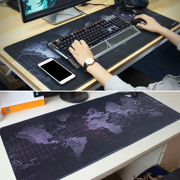 Dünya Desenli RGB Led Işıklı Oyuncu Mouse Pad 400*900*4MM