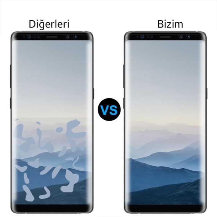 Gor Galaxy Note 9 3D Kavisli Darbe Emici Full Ekran Koruyucu 2 Adet Set