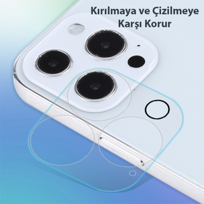 GOR İPhone 13 Pro 13 Pro Max 3D Tempered Cam Kamera Koruyucu 2Adet Set