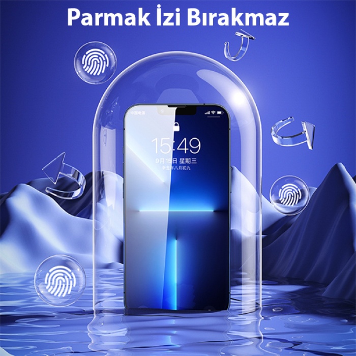 GOR iPhone 13-13 Pro 6.1 Darbe Emici Ekran Koruyucu Jelatin 5 Adet Set