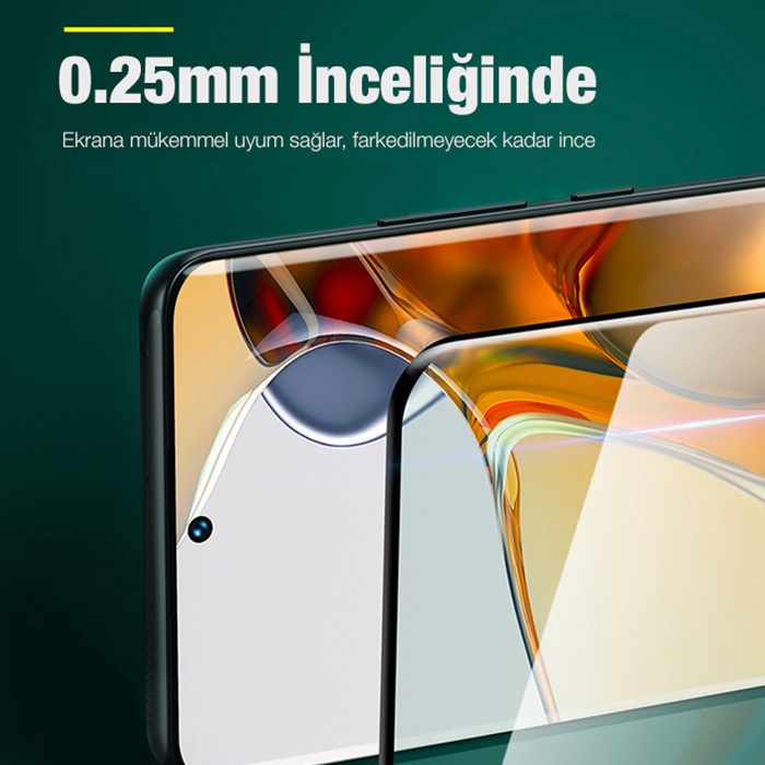 Baseus Xiaomi Mi 12 Pro Kavisli Kauçuk Full Tempered Cam Ekran Koruyucu 12x